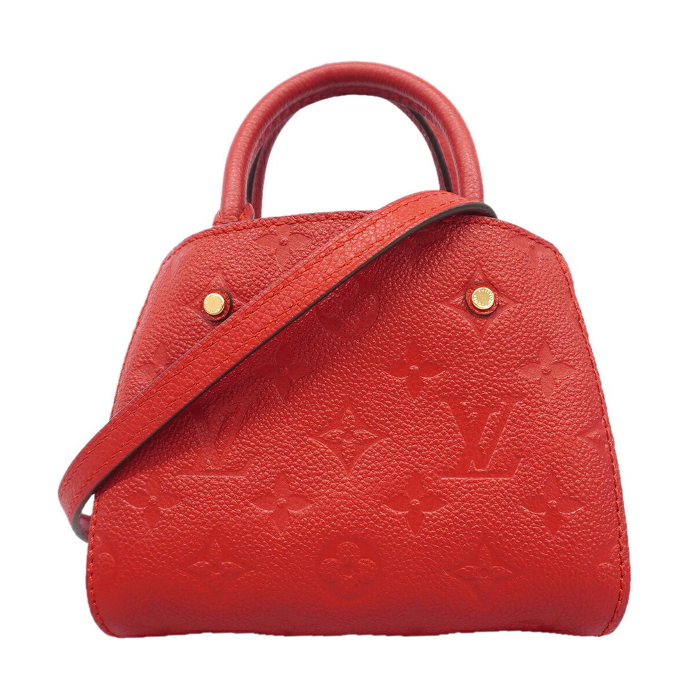 Louis Vuitton Monogram Empreinte Montaigne Nano Handbag M50865 Cerise 2-way b...